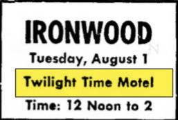 Twilight Motel (Twilight Time Motel) - July 1972 Ad (newer photo)